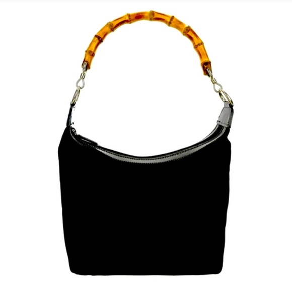 Gucci Nylon Bamboo Hobo - EUC - Picture 1 of 9